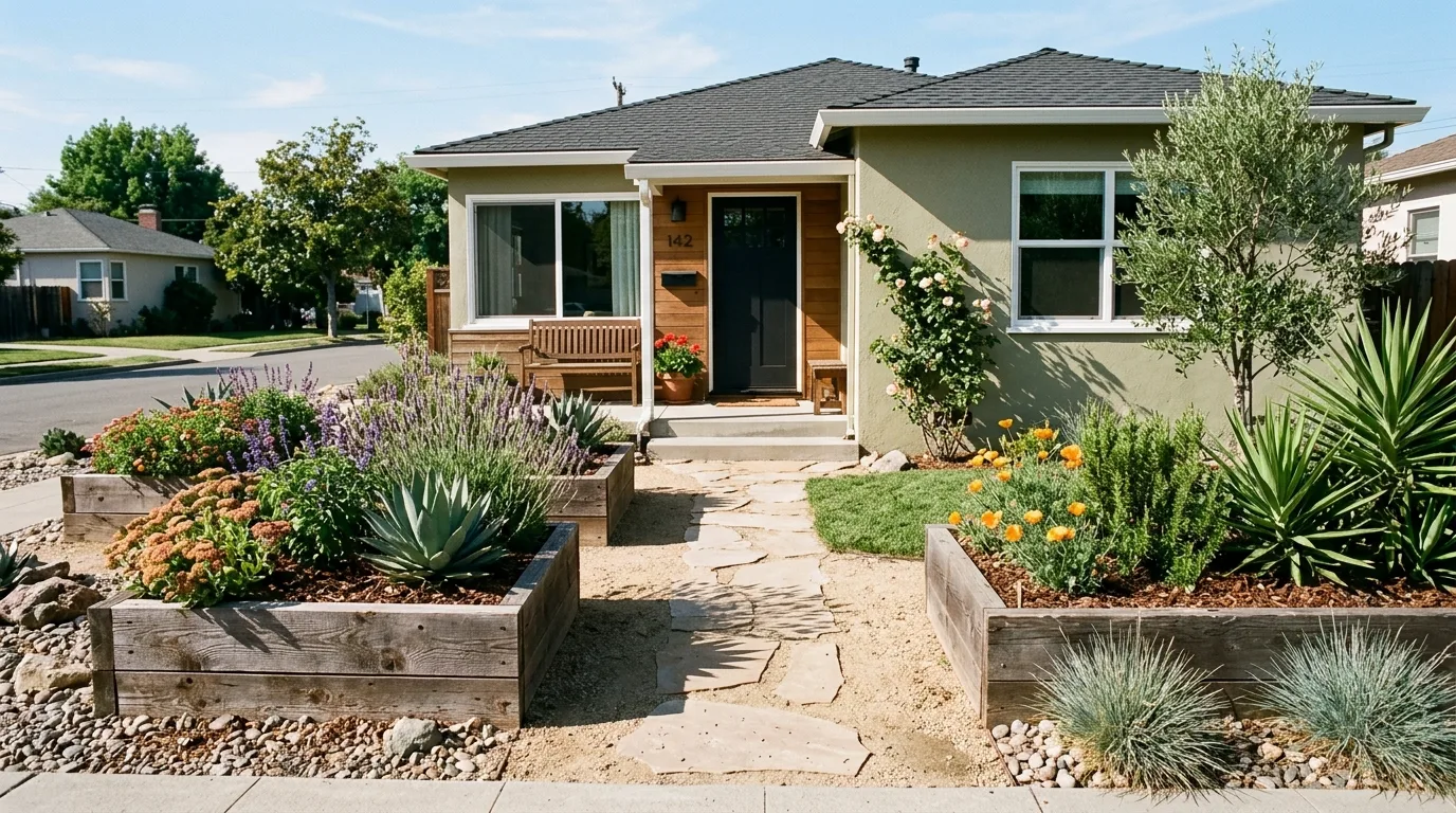 Mulch Beds With Hardy Shrubs